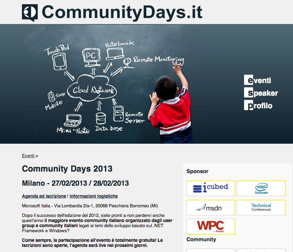 sito web dei community days